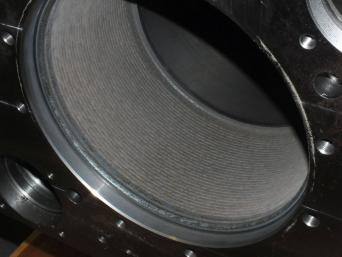 Laser cladding of the sliding shoes Laser cladding of the sliding shoes