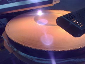 Laser cladding of the spherical parts Laser cladding of the spherical parts