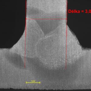 makro oboustranný koutovýlaserový svar makro oboustranný koutovýlaserový svar