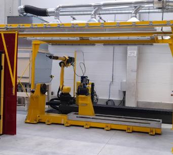 Robotické svařovácí pracoviště pro technologii MIG/MAG svařování, standardizované pracoviště typu IN-LINE Robotické svařovácí pracoviště pro technologii MIG/MAG svařování, standardizované pracoviště typu IN-LINE