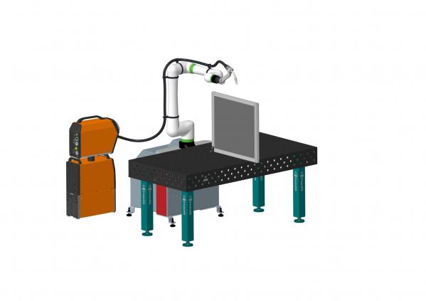 Sestava svařovací kobot FANUC CRX se svařovacím stolem Sestava svařovací kobot FANUC CRX se svařovacím stolem