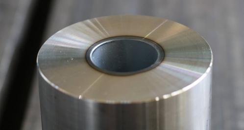 Laser gehärteter Innendurchschnitt eines Walzenteils. Laser gehärteter Innendurchschnitt eines Walzenteils.